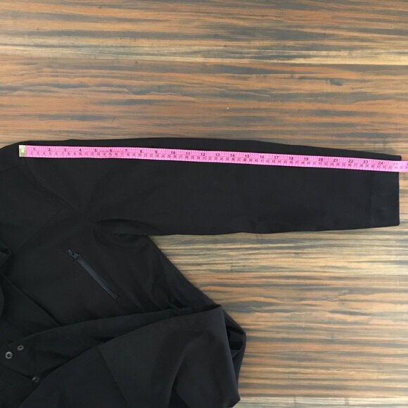 [Joe Fresh] Black Mesh Lined Raincoat | L | Good - Picture 7 of 13